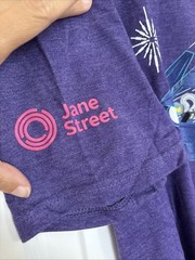 NEW Jane Street Logo Purple T-Shirt Medium Hedge Fund Math Trading Finance
