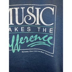 Vintage Music Education Shirt Music Makes Difference National Coalition 90s L