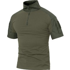 Tacvasen Mens Hiking T-Shirts 1/4 Zip Short Sleeve Summer Quick Drying Work Tops