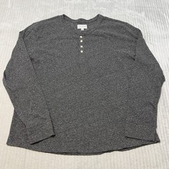 Tecovas Henley Shirt Mens Medium M Charcoal Gray Long Sleeve Heather Western