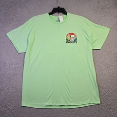 Peanuts® Hiking Snoopy t shirt Men XL Green Charlie Brown Classic Camping NWT