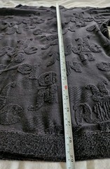 Vintage Matsuda Nicole Tokyo Japan Textured Terry Shirt Black Letter Pattern M-L
