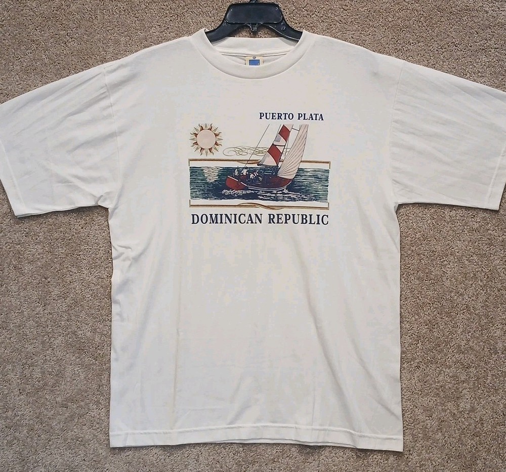 Wrangler Mens Size XXL White Tee Shirt Puerto Plata Dominican Republic