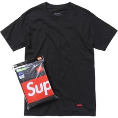 Supreme Hanes Tagless Tees, White / Black, Authentic T-Shirt, Plain, Hypebeast