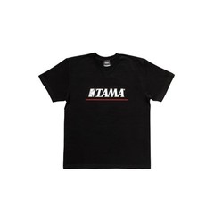 Tama Logo T-Shirt Black w/Red Line Small