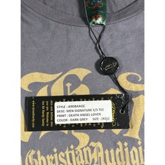 Ed Hardy Christian Audigier Men’s Graphic Shirt Dark Grey XXL Death Angel Lover