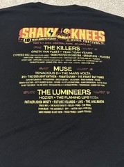 Shaky Knees 2023 Music Festival T-Shirt Atlanta Band Lineup Size Large *Read*