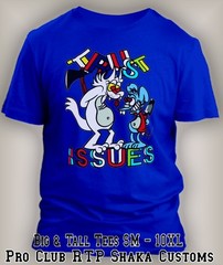Men Trust Issues Toon T Big & Tall Tee Shirt Streetwear Pro Club Shaka Hip Hop T