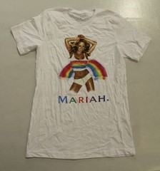 Mariah Carey Adult Unisex Rainbow Pride Photo Graphic T-Shirt LV5 White Medium