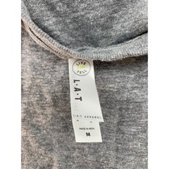 LAT APPAREL Gray Crew Neck T Shirt Short Sleeve Basic Tee Men’s Medium