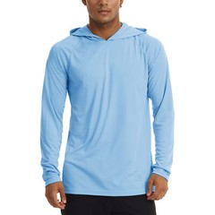 Men’s UPF 50+ Hoodies Casual Long Sleeve Outdoor Hiking Fishing Sun Block Shirts