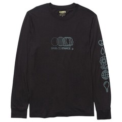 STANCE Standard Logix Long Sleeve Shirt sz L Large Black Butter Blend Fabric