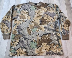 Vtg Distressed Ace Sportswear Thermal Henley Shirt Men’s Large *SEE DESCRIPTION