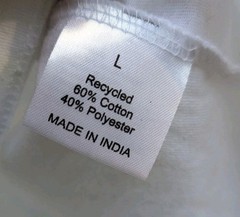 Men’s Recycled Threads Short Sleeve White T Shirt Size Large
