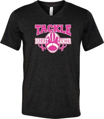 Buy Cool Shirts Breast Cancer T-shirt Tackle Cancer Tri Blend V-Neck