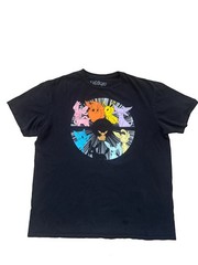 Pokémon Graphic T Shirt Eevee Eeveelutions Black Colorful Shirt Size L Men’s