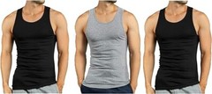 3 pieces Knocker Men’s Wife Beater Ribbed Undershirt A-Shirts Tank Top S-3XL