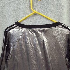 Festified Holiday Clothing Shirt Men’s Large Silver Shiny Christmas