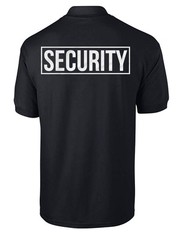 Security Polo, front and back prints, Event Staff, Event Bouncer, Security Guard