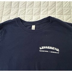 Lesser Evil Shirt Adult Medium Blue The Zen Tour Graphic Tee Popcorn Danbury CT