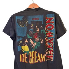 Vintage Wu-Tang Clan Raekwon Ice Cream Fire Exit Faded Black L T-Shirt REPRINT