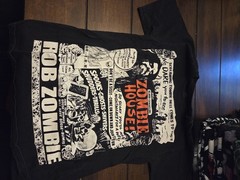 Hanes Rob Zombie House Unisex Small Shirt Heavy Weight Cotton Tee Black Spooky