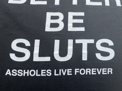 Assholes*s Live Forever- There Better Be $luts T Shirt Sz M Black ALF Funny Tee