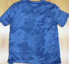 POLO RALPH LAUREN POLYESTER T-SHIRT NAVY BLUE, RED & WHITE Sz MEDIUM, M