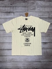 NEW Stussy World Tour T-shirt White Size S,M,L FREE SHIPPING