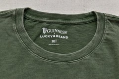 Lucky Brand Men’s Guinness Harp Tee Short Sleeve Green Crew Neck Size 3XLT NEW