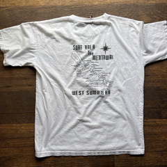 Men’s Sumatra T-Shirt White Indonesia Logo L Surf Beach Holiday Import Trip Gnar