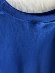 Mens Pullover T- Shirt Bright Blue Polyester Easy Care Unbranded No SIZE READ