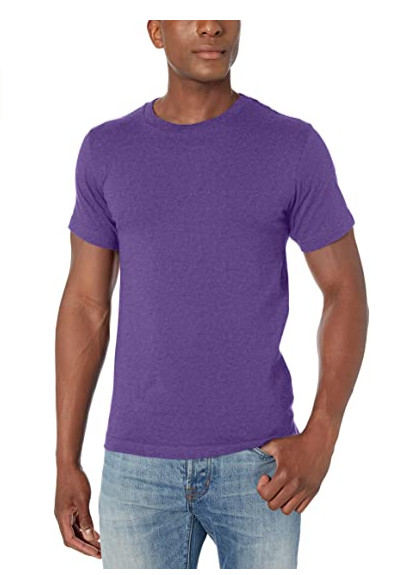 AquaGuard Men’s Heavyweight Combed Ringspun Cotton T-Shirt 2pk Vintage Purple M