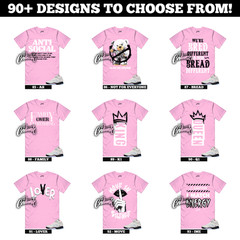 5 Medium Soft Pink White Black Foam Triple Sneaker T Shirt
