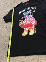 Riot Society t-shirt Bearly Buzzed Black Mens Size Medium
