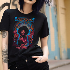 Jimi Hendrix Are You Experienced Classic Rock Band T-Shirt Black S-3XL