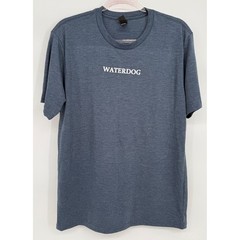 District Perfect Tri Mens Blue Waterdog Graphic T-Shirt Short Sleeve Tee Sz M