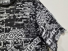 American Crown Large L Kentucky Black White All Over Map Print KY Tshirt Tee
