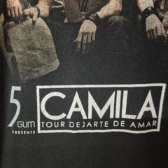 Anvil Camila Tour T Shirt Dejarte De Amar 2011 US Dates Double Sided Size Large