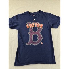 Majestic Boston Red Sox Navy Blue World Series Ticket Graphic T-Shirt Mens M
