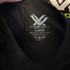 Vortex Optics NATION Black Blend Shirt Large + Koozie