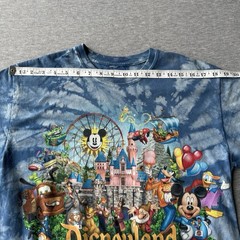Disneyland Resort T Shirt Size M 100% Cotton Tie-Dye Blue