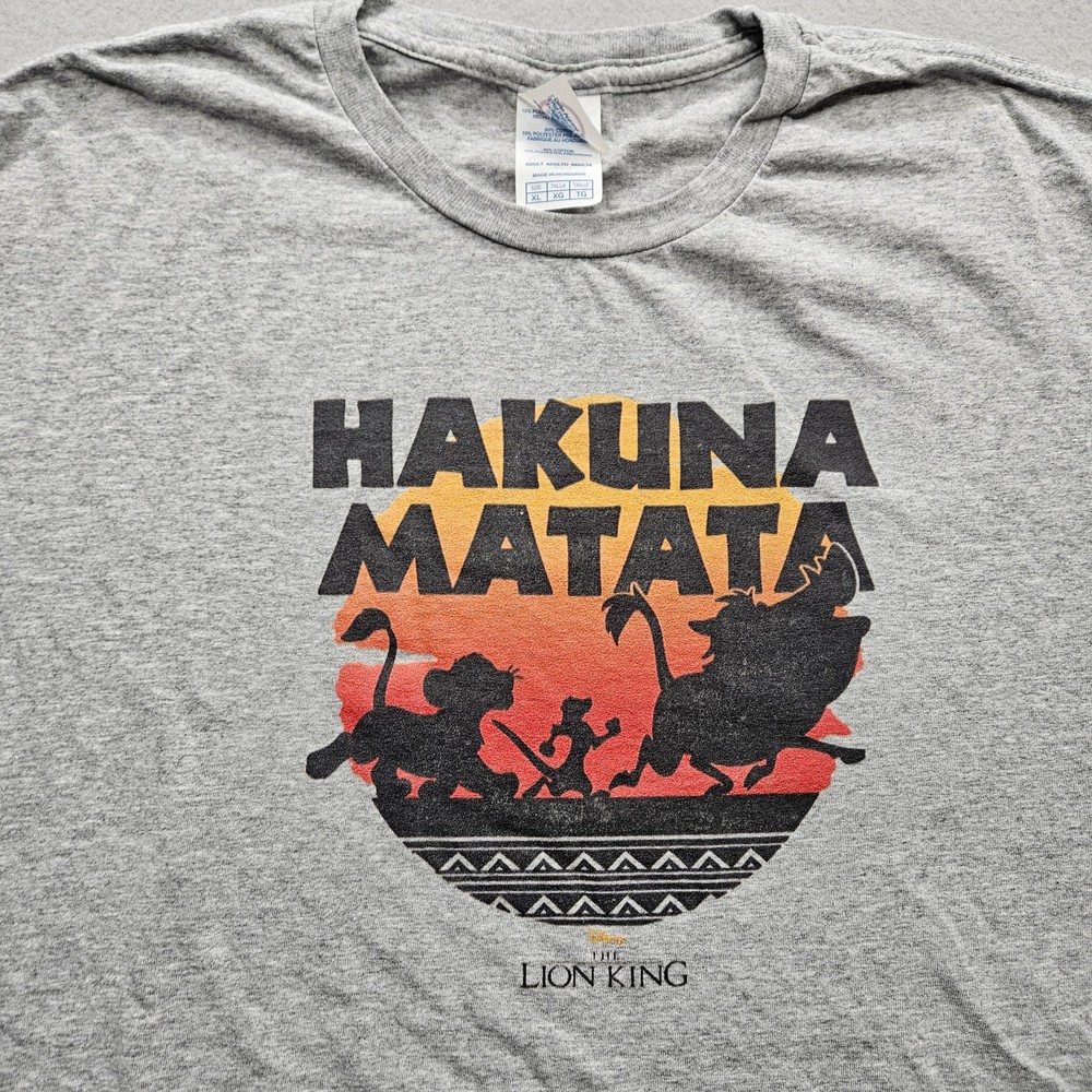 Delta Apparel Inc Men’s XL Hakuna Matata Gray T-Shirt