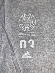 Adidas International The Go To Tee Shirt Men Small Gray Blended Fabric Crew Neck