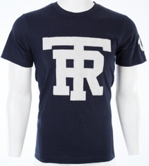 $79 TRUE RELIGION Navy UNIVERSITY OF TR Short Sleeve Applique Graphic T-shirt