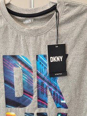 DKNY Men’s Size S Logo Stretch Cotton T-Shirt Heather Grey #DK43GT790