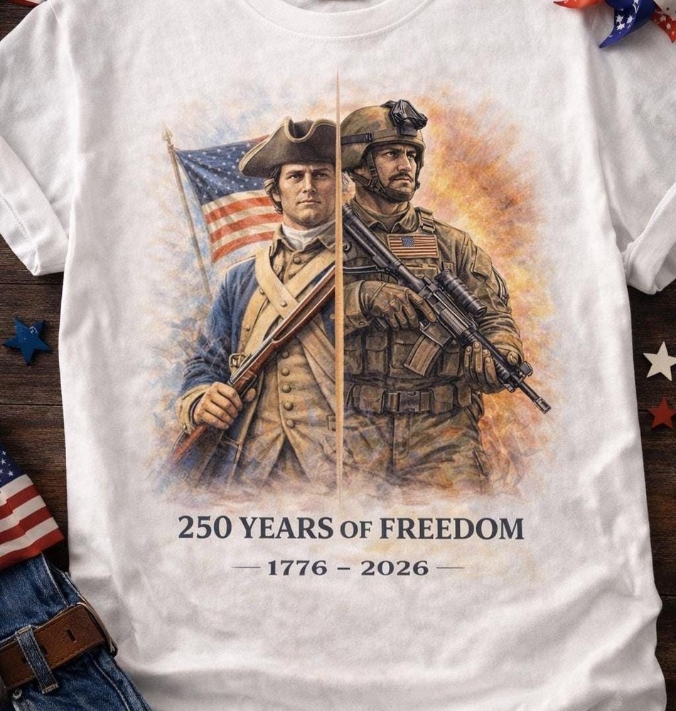 America 250th Anniversary Shirt, Revolutionary War Soldiers Tee, 1776-2026