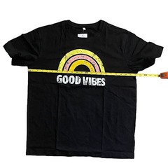 Good Vibes Mens T-shirt Size XL Bohemian Retro Boho Rainbow