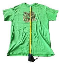 Gildan DryBlend Men’s Medium Lime Green Student Council Graphic T-Shirt Cotton