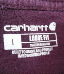 Men L Carhartt T-Shirt Short Sleeve Chest Pocket 100% Cotton Machine Wash